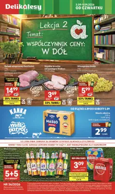 Delikatesy Centrum - gazetka promocyjna Gazetka  do środy 09.09