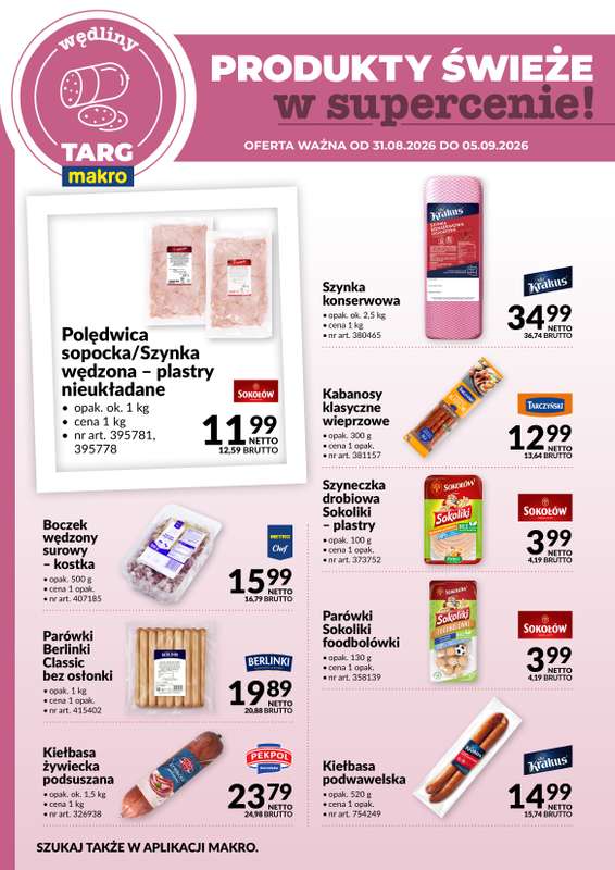 Makro - gazetka promocyjna Targ MAKRO - oferta świeża w super cenach! od poniedziałku 31.08 do soboty 05.09 - strona 3