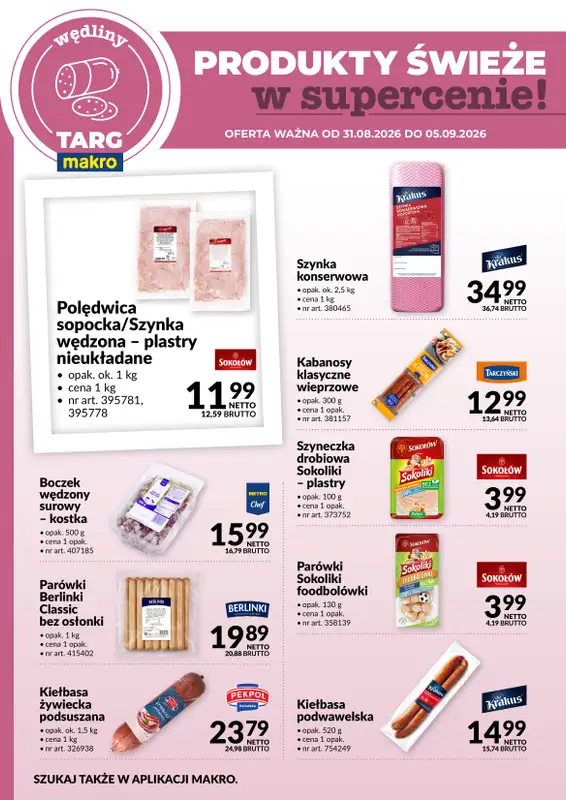 Makro - gazetka promocyjna Targ MAKRO - oferta świeża w super cenach! od poniedziałku 31.08 do soboty 05.09 - strona 3