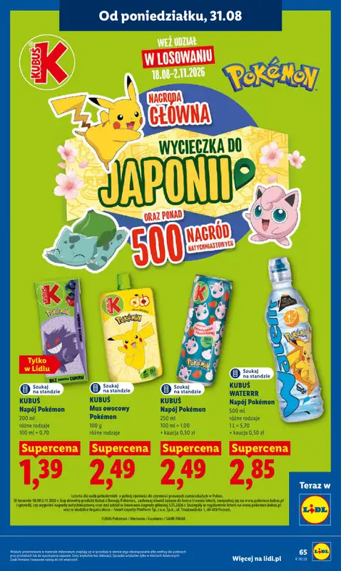 Lidl - gazetka promocyjna Oferta od poniedziałku od poniedziałku 31.08 do środy 02.09 - strona 65