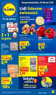 Lidl - gazetka promocyjna Oferta od poniedziałku od poniedziałku 31.08 do środy 02.09