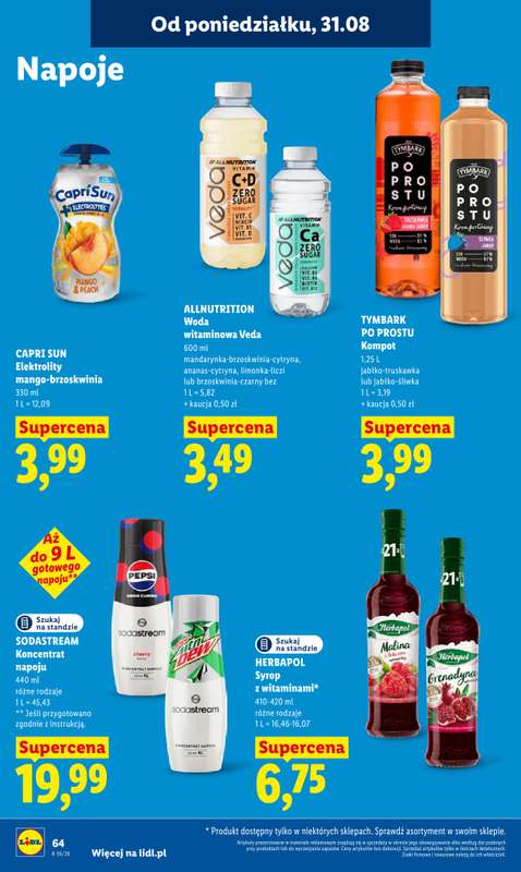 Lidl - gazetka promocyjna Oferta od poniedziałku od poniedziałku 31.08 do środy 02.09 - strona 64