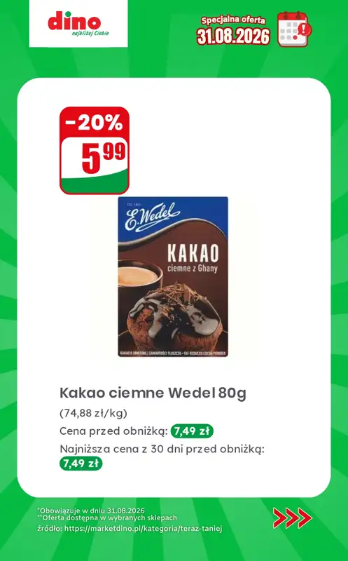 Dino - gazetka promocyjna Specjalna oferta na 31.08.2026 - promocje spoza gazetki od poniedziałku 31.08 do poniedziałku 31.08 - strona 6