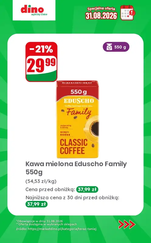 Dino - gazetka promocyjna Specjalna oferta na 31.08.2026 - promocje spoza gazetki od poniedziałku 31.08 do poniedziałku 31.08 - strona 4
