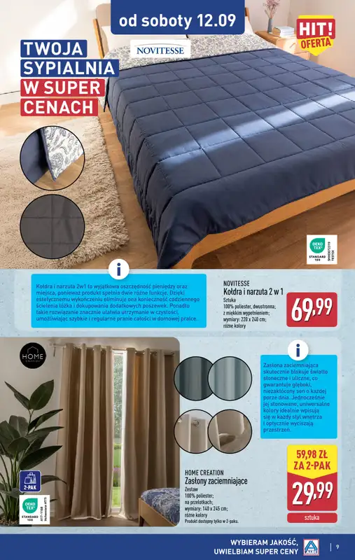 Aldi - gazetka promocyjna Aldi ma to coś! od środy 09.09 do soboty 12.09 - strona 9
