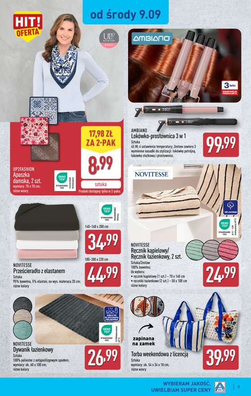 Aldi - gazetka promocyjna Aldi ma to coś! od środy 09.09 do soboty 12.09 - strona 5