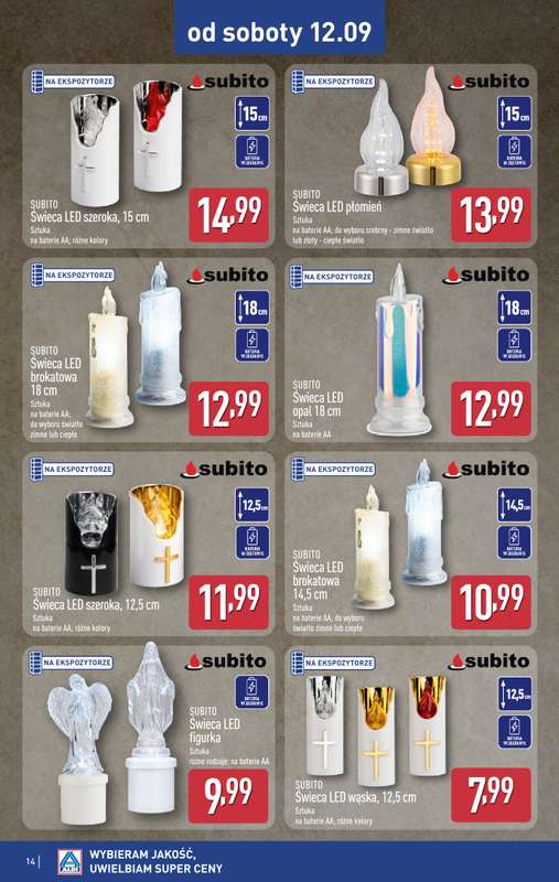 Aldi - gazetka promocyjna Aldi ma to coś! od środy 09.09 do soboty 12.09 - strona 14