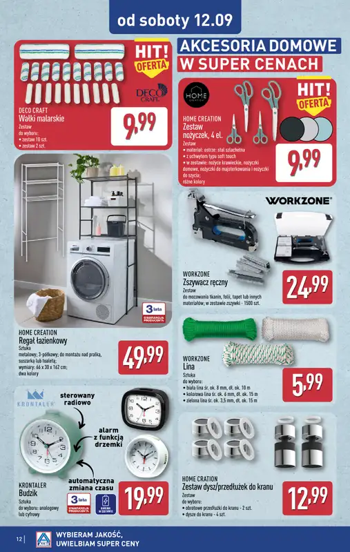 Aldi - gazetka promocyjna Aldi ma to coś! od środy 09.09 do soboty 12.09 - strona 12