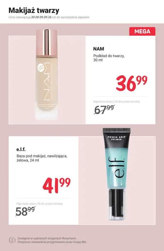 Rossmann - gazetka promocyjna PROMOCJE na makijaż od poniedziałku 31.08 do środy 09.09 - strona 2