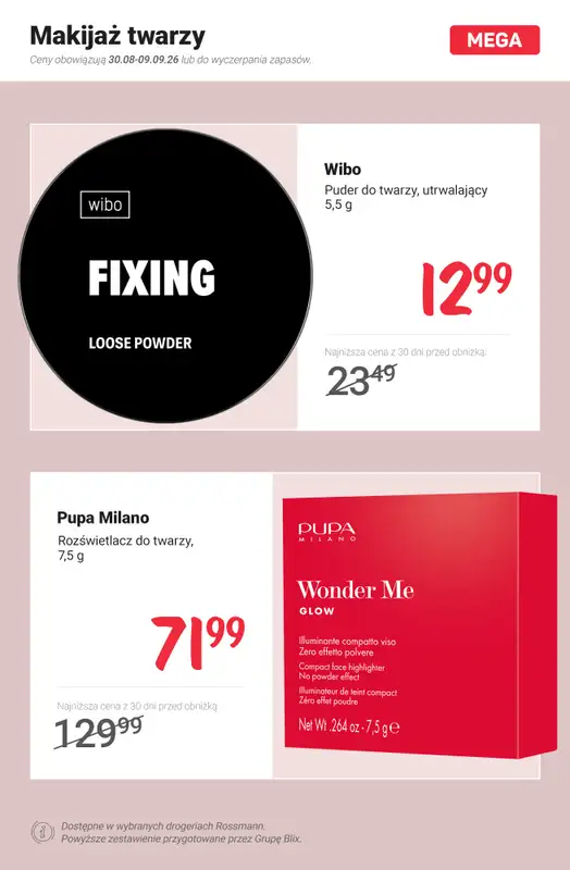 Rossmann - gazetka promocyjna PROMOCJE na makijaż od poniedziałku 31.08 do środy 09.09 - strona 3