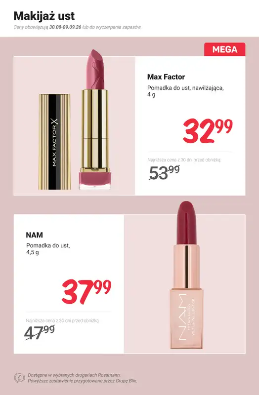 Rossmann - gazetka promocyjna PROMOCJE na makijaż od poniedziałku 31.08 do środy 09.09 - strona 10