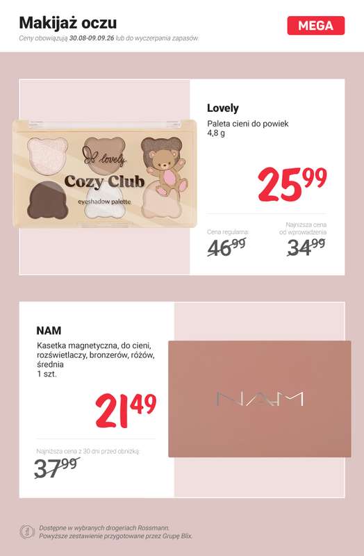 Rossmann - gazetka promocyjna PROMOCJE na makijaż od poniedziałku 31.08 do środy 09.09 - strona 7
