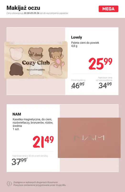 Rossmann - gazetka promocyjna PROMOCJE na makijaż od poniedziałku 31.08 do środy 09.09 - strona 7