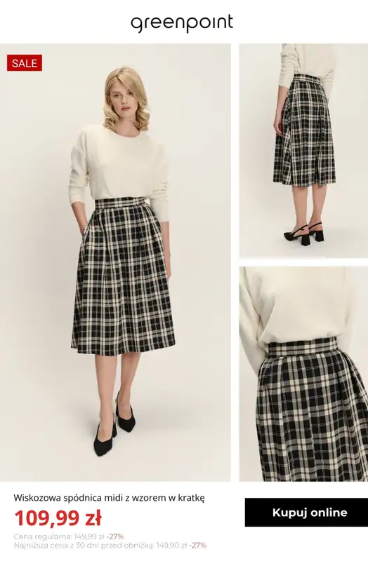 Greenpoint - gazetka promocyjna Ubrania w kratę – hit na jesień od poniedziałku 31.08  - strona 7