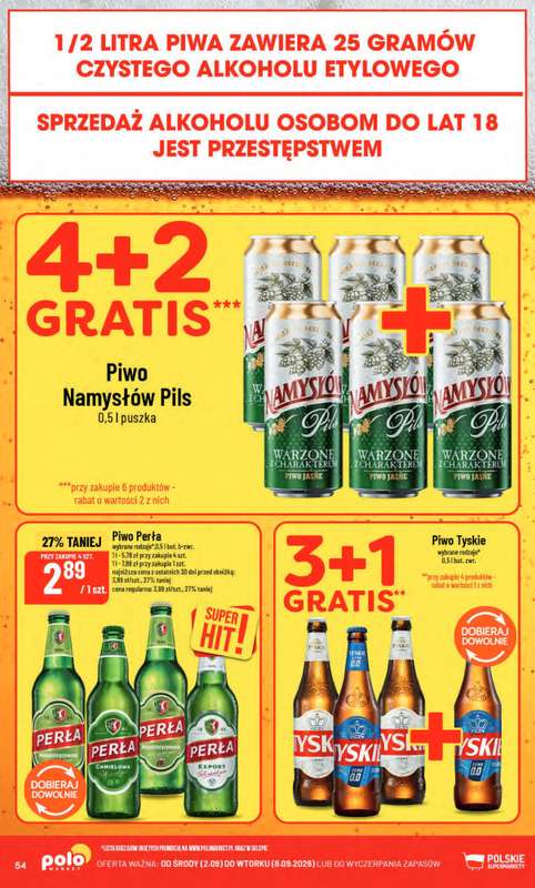 POLOmarket - gazetka promocyjna Gazetka od środy 02.09 do wtorku 08.09 - strona 54