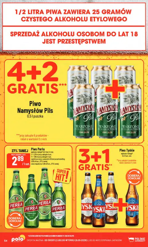 POLOmarket - gazetka promocyjna Gazetka od środy 02.09 do wtorku 08.09 - strona 54