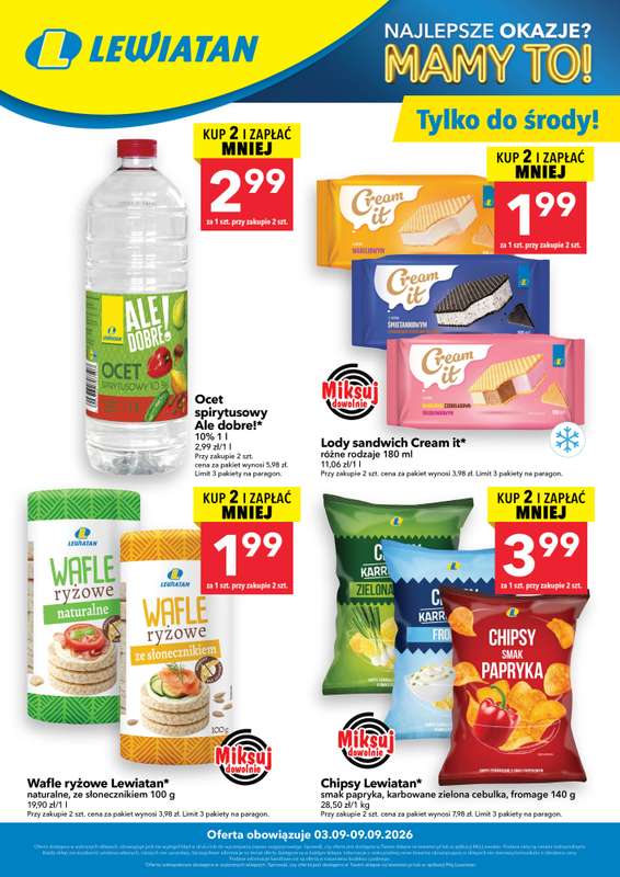 LEWIATAN - gazetka promocyjna W wielopakach taniej! od czwartku 03.09 do środy 09.09