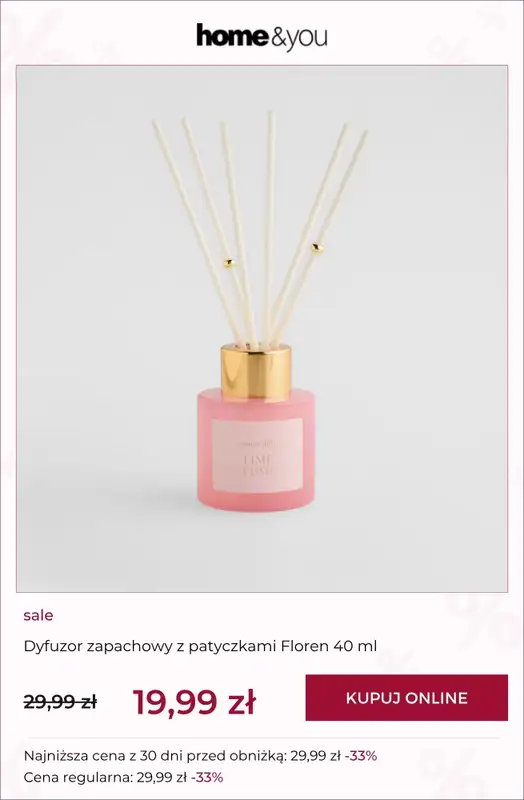 home&you - gazetka promocyjna SALE do -70% od poniedziałku 31.08 do wtorku 08.09 - strona 7