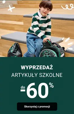 Smyk - gazetka promocyjna Wyprzedaż: artykuły szkolne do -60% od poniedziałku 31.08 do niedzieli 06.09