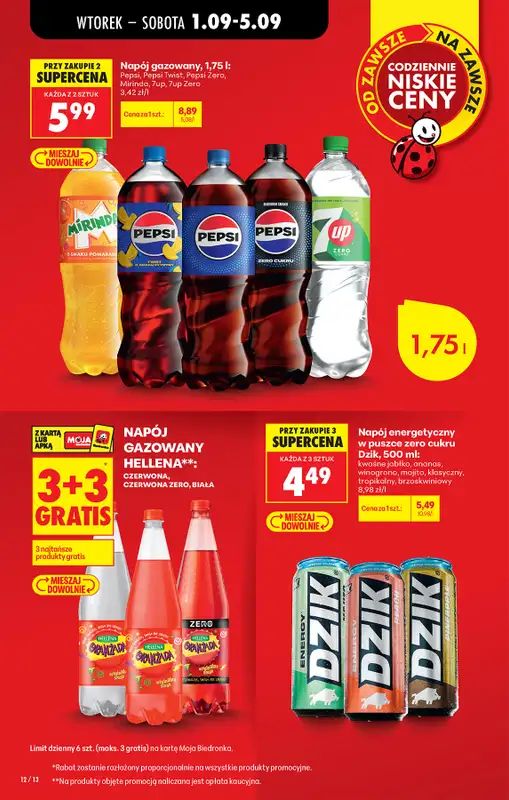 Biedronka - gazetka promocyjna Od wtorku od wtorku 01.09 do soboty 05.09 - strona 12