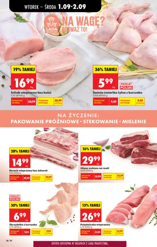 Biedronka - gazetka promocyjna Od wtorku, Z ladą tradycyjną od wtorku 01.09 do soboty 05.09 - strona 32