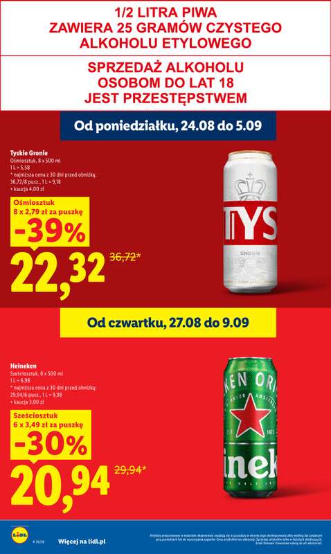 Lidl - gazetka promocyjna Oferta od poniedziałku od poniedziałku 31.08 do środy 02.09 - strona 22