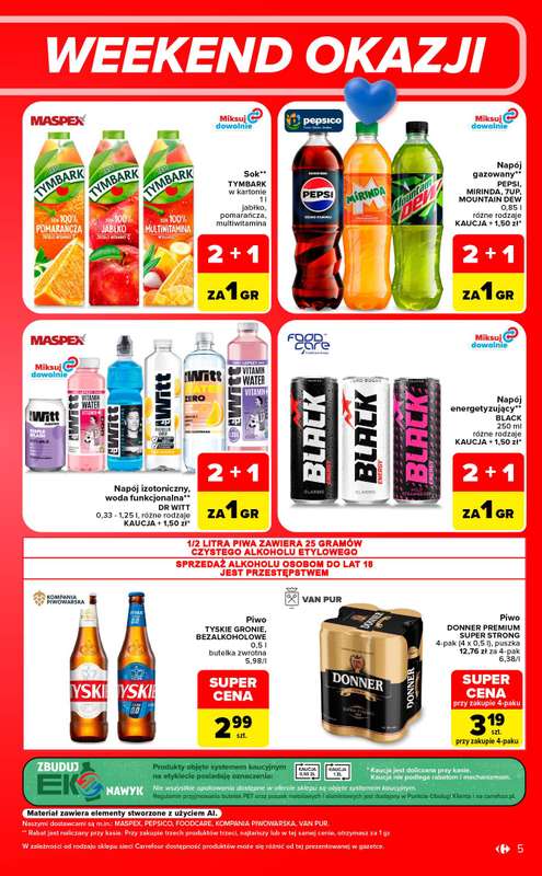 Carrefour - gazetka promocyjna W sumie od czwartku weekend okazji od czwartku 03.09 do soboty 05.09 - strona 5