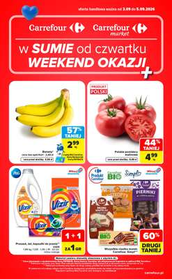 Carrefour Market - gazetka promocyjna W sumie od czwartku weekend okazji od czwartku 03.09 do soboty 05.09