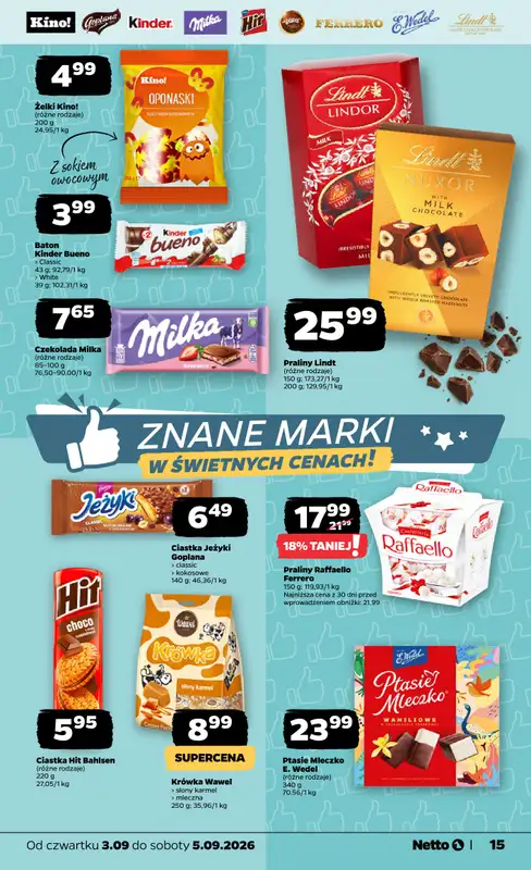 Netto - gazetka promocyjna Gazetka Spożywcza od czwartku 03.09 do soboty 05.09 - strona 15