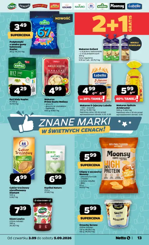 Netto - gazetka promocyjna Gazetka Spożywcza od czwartku 03.09 do soboty 05.09 - strona 13