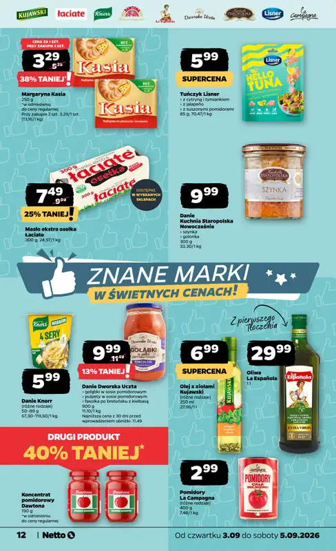 Netto - gazetka promocyjna Gazetka Spożywcza od czwartku 03.09 do soboty 05.09 - strona 12