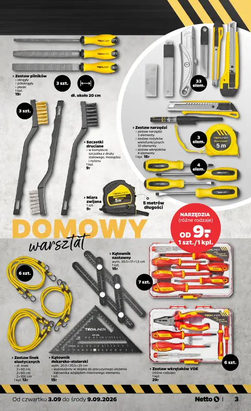 Netto - gazetka promocyjna Inspiracje tygodnia - Narzędzia  do środy 09.09 - strona 3