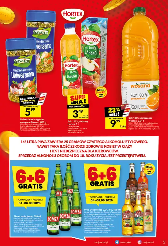 Twój Market - gazetka promocyjna Gazetka od środy 02.09 do wtorku 08.09 - strona 5