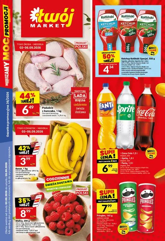 Twój Market - gazetka promocyjna Gazetka od środy 02.09 do wtorku 08.09