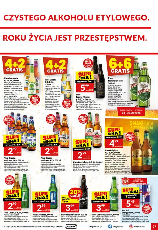 Twój Market - gazetka promocyjna Gazetka od środy 02.09 do wtorku 08.09 - strona 27