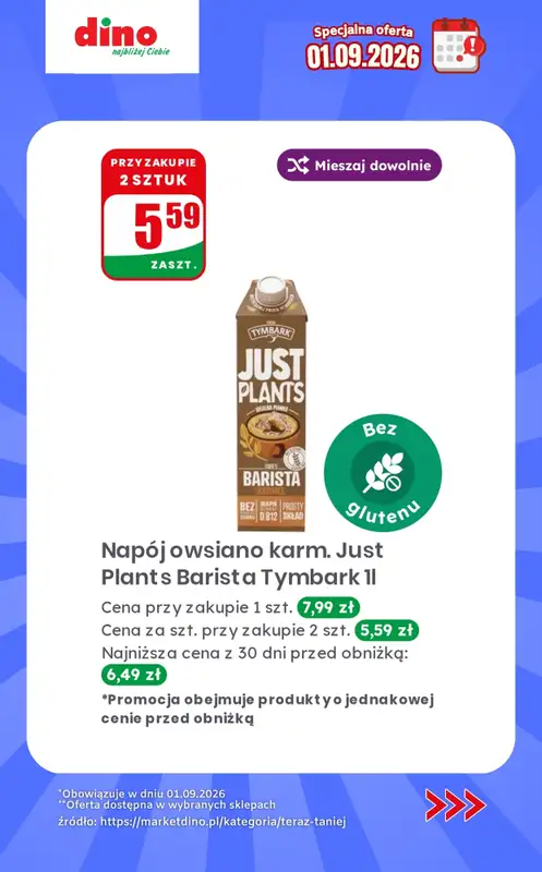 Dino - gazetka promocyjna Specjalna oferta na 01.09.2026 - promocje spoza gazetki od wtorku 01.09 do wtorku 01.09 - strona 10