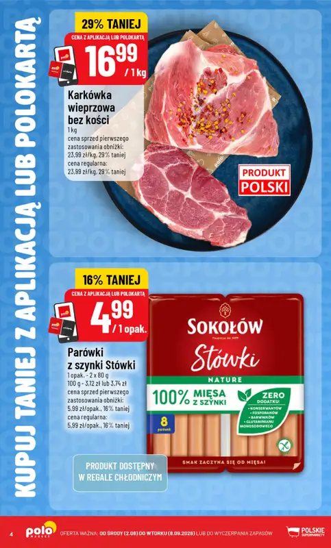 POLOmarket - gazetka promocyjna Kupuj taniej z aplikacją lub polokartą od środy 02.09 do wtorku 08.09 - strona 4