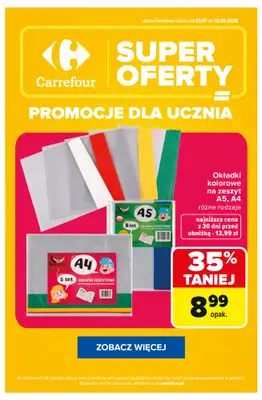 Carrefour - gazetka promocyjna Najlepsze promocje DLA UCZNIA! od wtorku 01.09 do poniedziałku 07.09