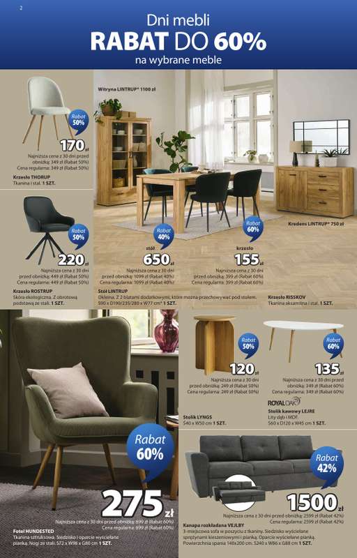 Jysk - gazetka promocyjna Świetna oferta dla domu. Rabat do 60% od środy 09.09 do niedzieli 27.09 - strona 2