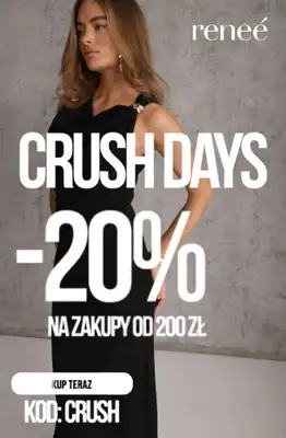 Renee - gazetka promocyjna -20% na zakupy od 200 zł od wtorku 01.09 do piątku 04.09