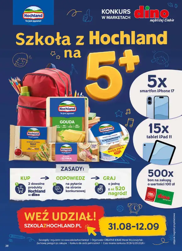 Dino - gazetka promocyjna Gazetka 36 / 2026 od środy 02.09 do wtorku 08.09 - strona 38