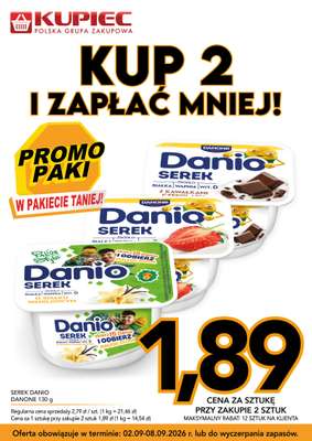 Kupiec - gazetka promocyjna Promopaki od środy 02.09 do wtorku 08.09
