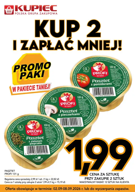 Kupiec - gazetka promocyjna Promopaki od środy 02.09 do wtorku 08.09 - strona 8