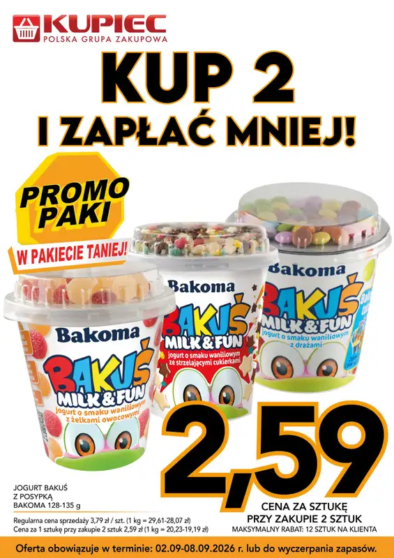 Kupiec - gazetka promocyjna Promopaki od środy 02.09 do wtorku 08.09 - strona 2