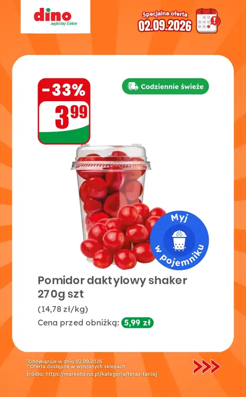 Dino - gazetka promocyjna Specjalna oferta na 02.09.2026 - promocje spoza gazetki od środy 02.09 do środy 02.09 - strona 3
