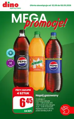 Dino - gazetka promocyjna MEGA promocje! od środy 02.09 do wtorku 08.09