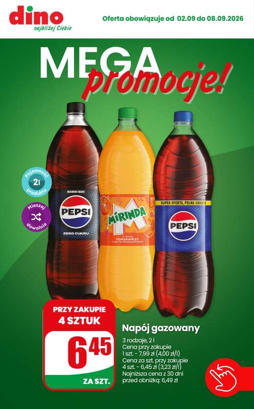 Dino - gazetka promocyjna MEGA promocje! od środy 02.09 do wtorku 08.09