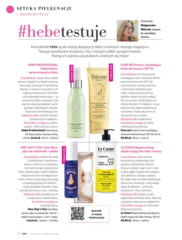 Hebe - gazetka promocyjna Magazyn od środy 02.09 do soboty 31.10 - strona 54