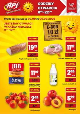 API Market - gazetka promocyjna Gazetka od środy 02.09 do środy 09.09