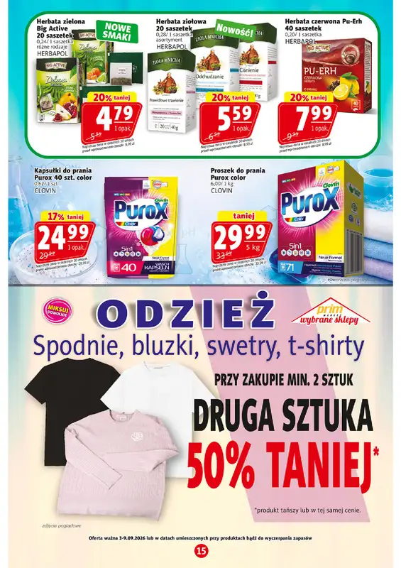 Prim Market - gazetka promocyjna Gazetka od czwartku 03.09 do środy 09.09 - strona 15